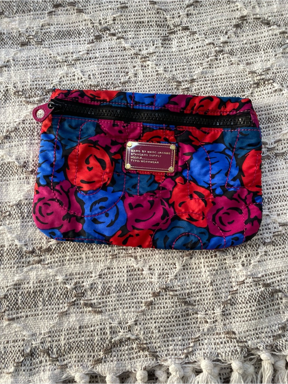 Marc Jacobs Quilted Floral quilted nylon  Pouch